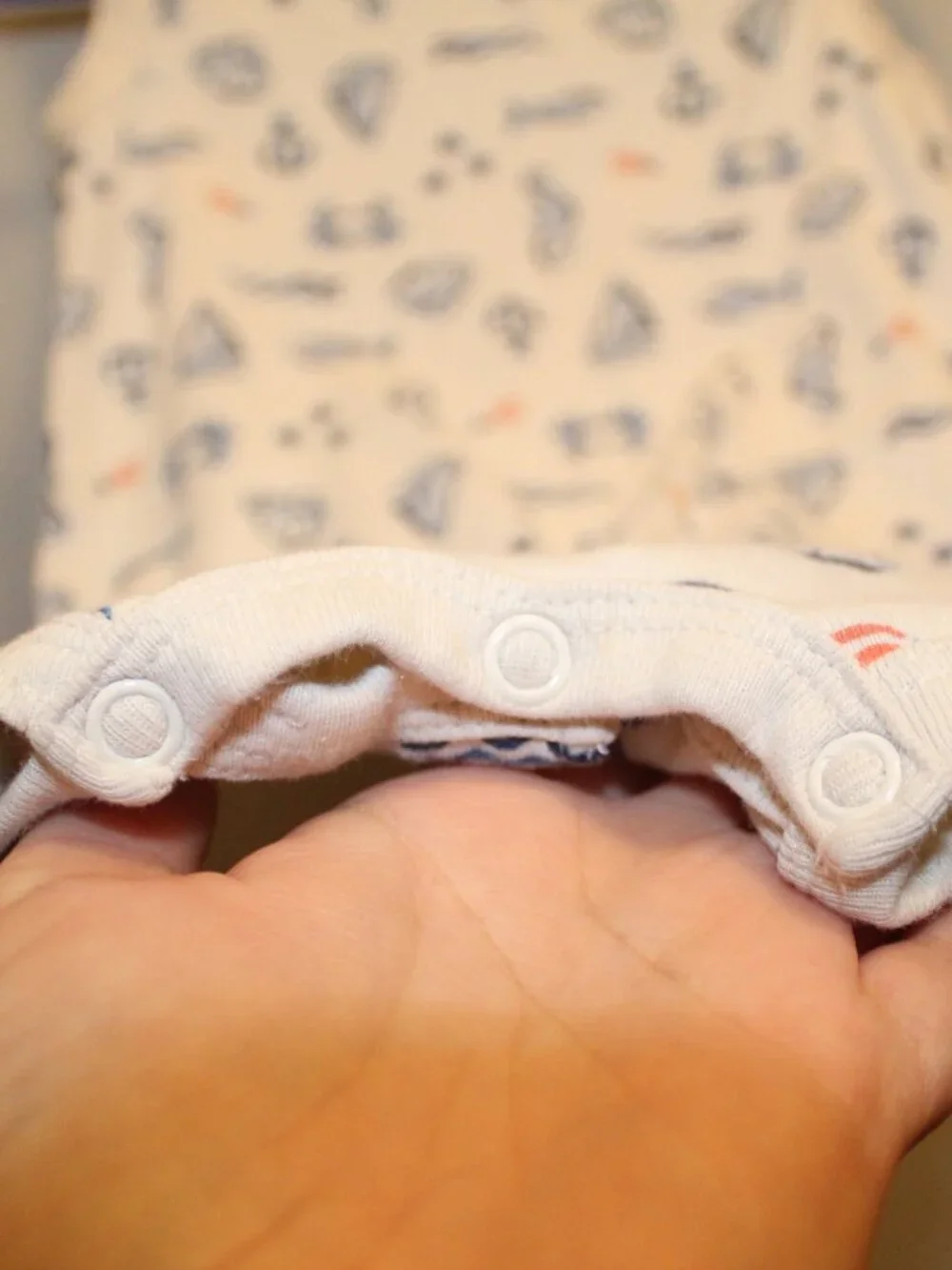 12m Baby Sea Print Snap-Up Cotton Romper